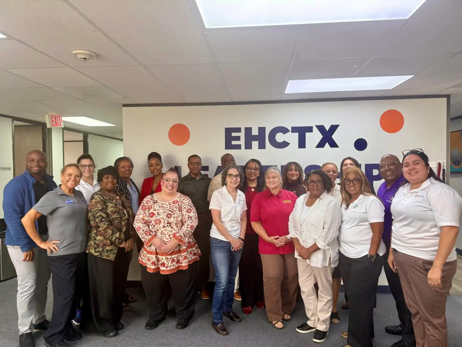Community members gathered at the EHCTX Leadership Hub
